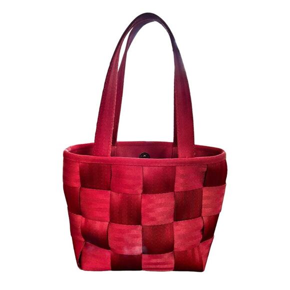 HARVEYS Seatbelt Bag Top Handle Small Tote Purse in Cherry Red - Picture 9 of 9